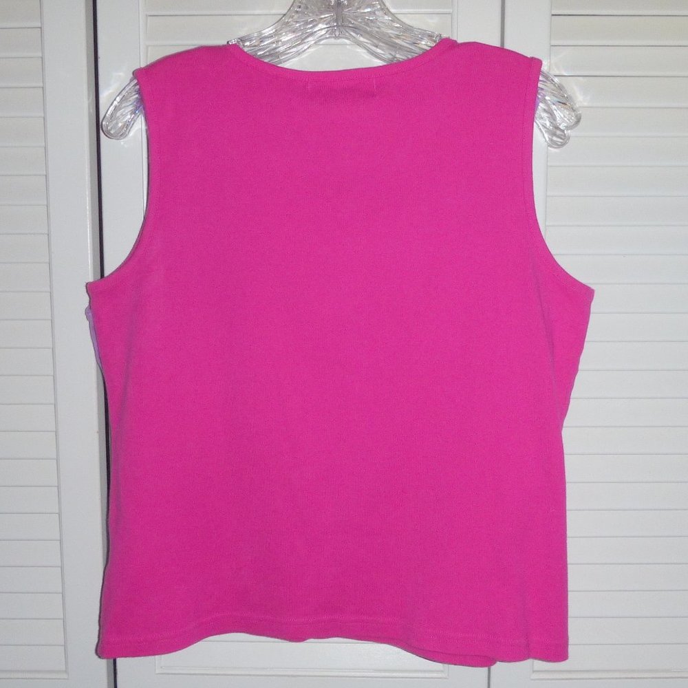 2 Solid Tanks hot pink & lavender size PL - Picture 3 of 8